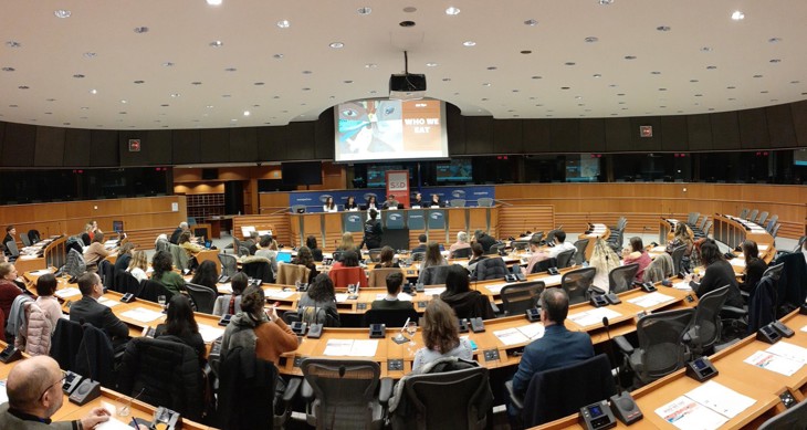fotografia della sala durante la presentazione del documentario